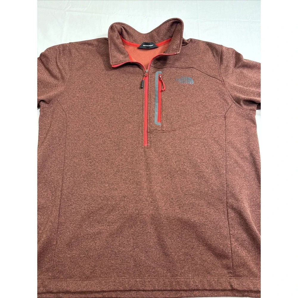 The‎ North Face Apex 1/2 Zip MAROON PULLOVER Soft Shell Outdoor MENS XL